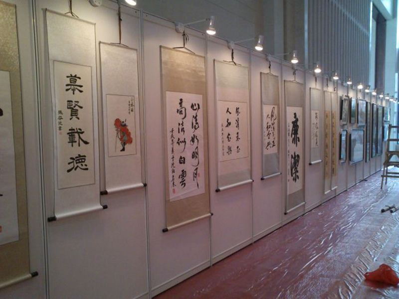 八棱柱挂画展板